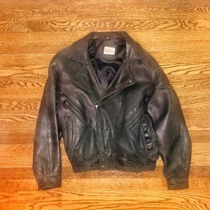 Vintage 1980s Leather Biker Jacket
